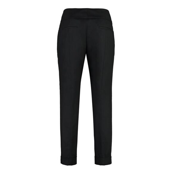 PESERICO Men's Tailored Cuffed Dress Trousers Men BLACK Pants